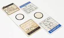 2x diatom microscope slides, B