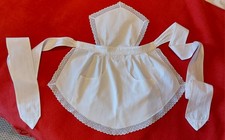 Vintage Ladies Waitress Apron/Pinny, Cotton With Lace Trim, Original 1960ies