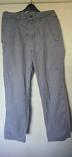 Blue Harbour Chino Trousers Mens W34 L31 Grey Moleskin Cotton Blend Pants