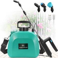 Garden sprayer, 5L Electric USB charging, 3 nozzels and strap.