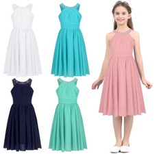 Kids Girls Dresses Prom Dress Holiday Gown Princess Summer Rhinestone Birthday
