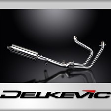 HONDA NT650V DEAUVILLE 98-05 OVAL 350mm STAINLESS SILENCER FULL EXHAUST SYSTEM