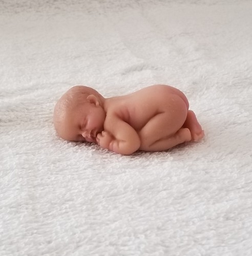 Ooak polymer clay sleeping - polymer,