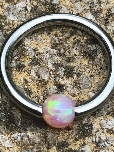 Opal captive bead ring - opal,