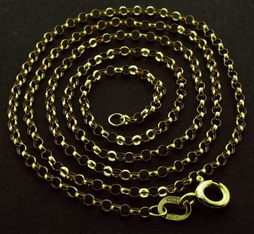 9ct gold belcher chain 18 - 9ct, 18"