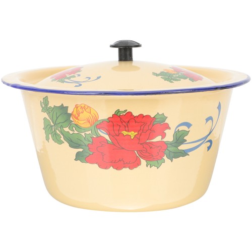 Vintage enamel washing basin - enamel,