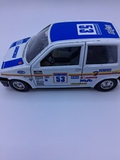 Burago 1:24 Diecast Model Fiat Cinquecento Rally Car Playworn