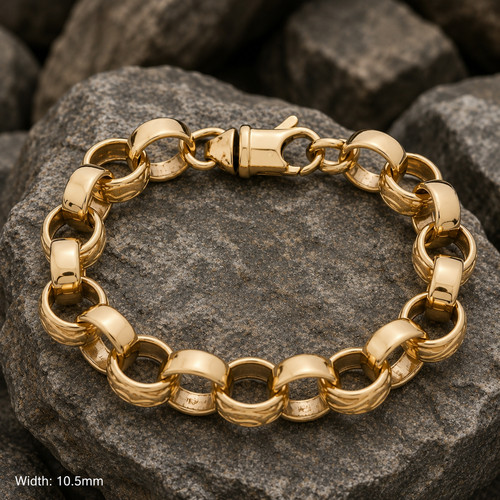 18ct gold mens patterned - gold,