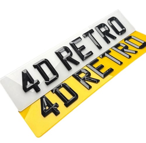 Retro number plates - 4d,