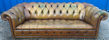 Brown Fully Buttoned 3-seater