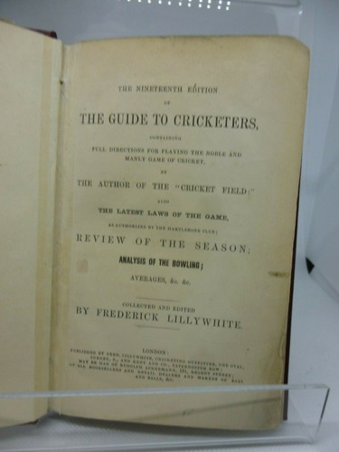 Lillywhite cricketers - , cricketers'