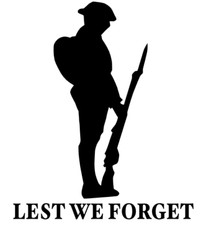 Lest We Forget Heroes Stood – Military Charity Vinyl Sticker for Cars & Vans