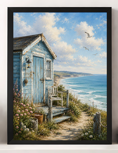 Beach seaside print poster - seaside,