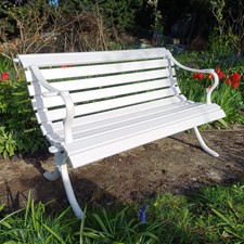 Antique Cast Iron Garden Bench