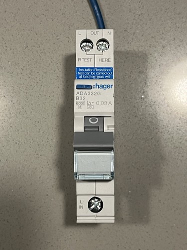 Hager 32a rcbo ada332g b32 - rcbo,