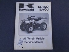 USED GENUINE KAWASAKI WORKSHOP MANUAL KLF220 BAYOU 98-96 99924-1096-07