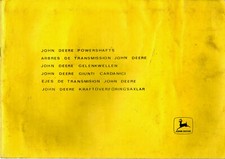 John Deere Powershafts Parts Catalogue Harvesters Spreaders Balers Combine 6571E