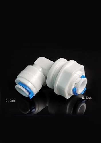 Elbow bulkhead connector - 1/4'',