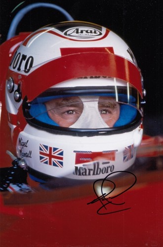 Nigel mansell hand signed 12x8 - hand,