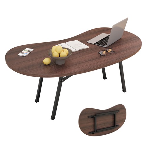 Oval coffee table folding - coffee,