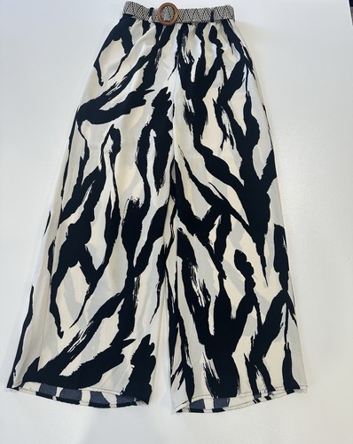 Zebra print wide leg palazzo - wide-leg,