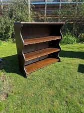 Dark Oak Low Bookcase Wall Shelves Dresser Top