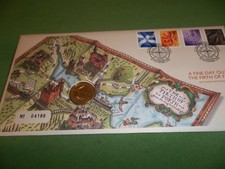 GB UK. Royal Mail / Mint. 2004 £1 Pound. Firth of Forth Bridge. PNC Cover