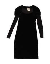 FUZZI Womens Long Sleeve Bodycon Dress IT 46 Large Black Polyester BB16
