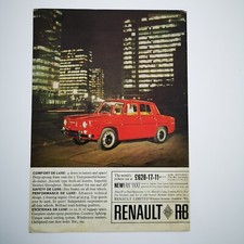 Renault R8 1100 Original Motor Advert Vintage 1964  Man Cave 