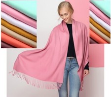 Women Lady Warm Winter Cashmere Scarf  Long Shaw Wrap Knit Plaid  Scarf Pashmina