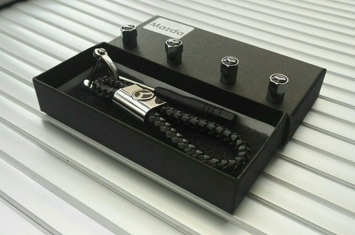 Mazda luxury leather keyring - leather,