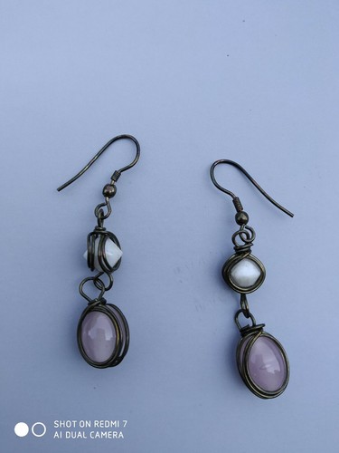 Vintage goldtone pink crystal - vintage, goldtone,