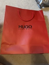 Hugo Boss Paper Gift Bag,  Red