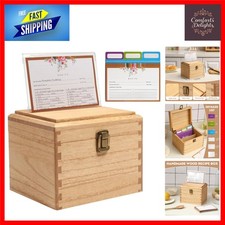 Rustic Wood Recipe Box Set