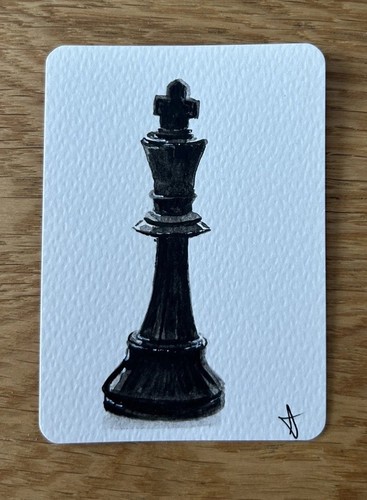 Aceo original chess piece - original, game