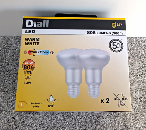 Diall led e27 screw reflector - diall,