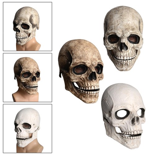 Skull mask with moving jaw - mask,