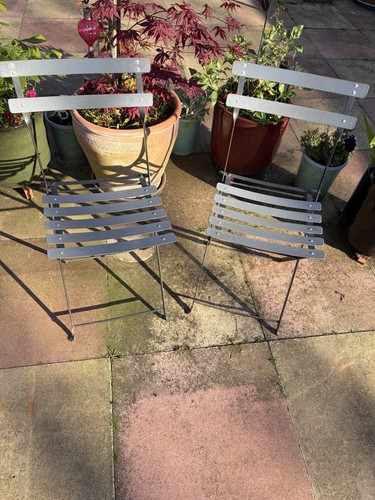 Pair grey fermob folding - of,
