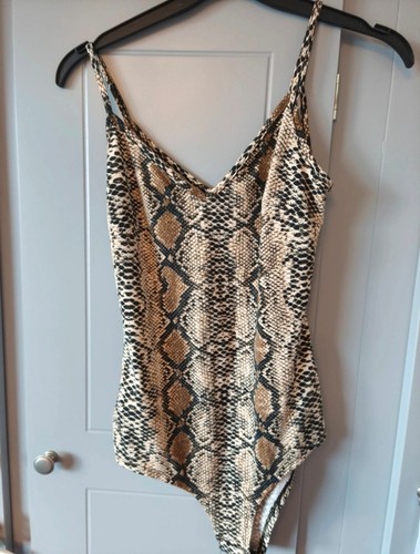 Snake skin strappy body suit