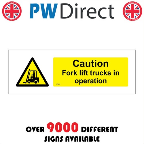 Sign caution fork lift - caution,