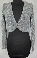 Zara Cropped Top Size M Silver