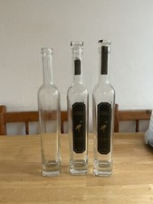 3x Empty Tall Clear Square