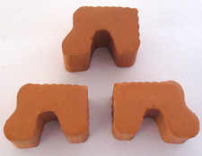 Set of 3 Terracotta Clay Plant Pot Feet New Garden