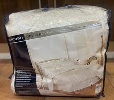 Sheridan Damask Double Quilted Coverlet  Vanilla RRP 240 x 260 RRP £209 NEW