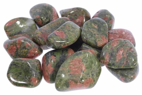 Unakite epidote tumbled - ,