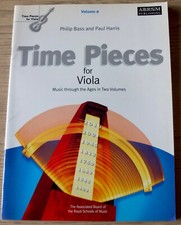 PHILIP BASS TIME PIECES FOR VIOLA VOL 2 GRADE 1-5 SHEET MUSIC BOOK +PIANO (2002)