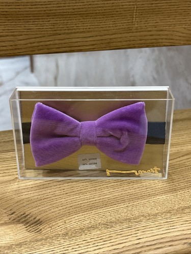 New purple velvet bow - new, tie