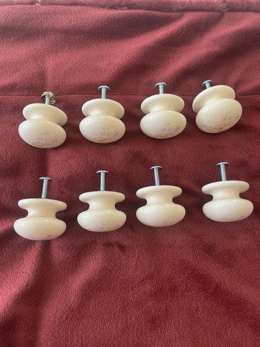 Cream flowered ceramic - ceramic, drawer