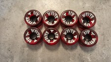 Air Waves 65mm Swirl Quad Roller Skate Wheels 8PK Red