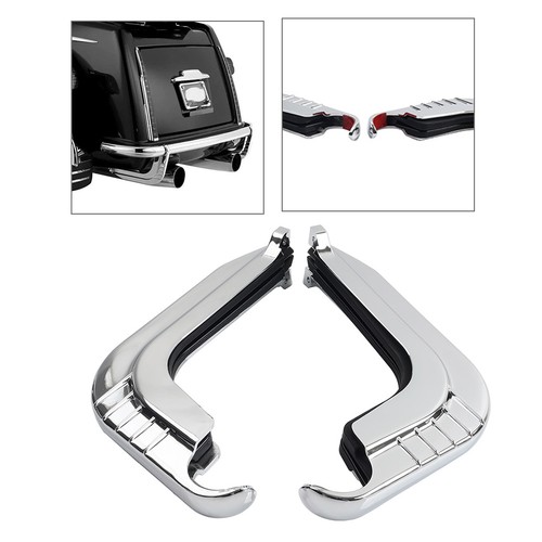 Rear bumper mudguard chrome - rear,